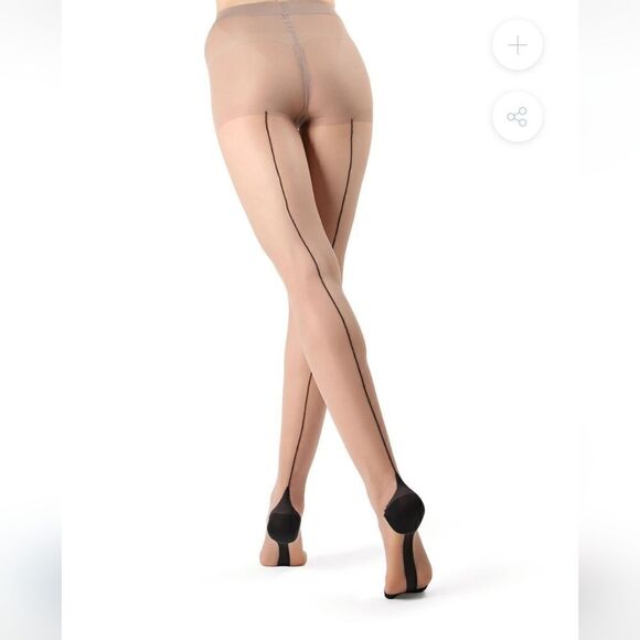 MeMoi Control Top Black Pantyhose - Picture 4 of 6